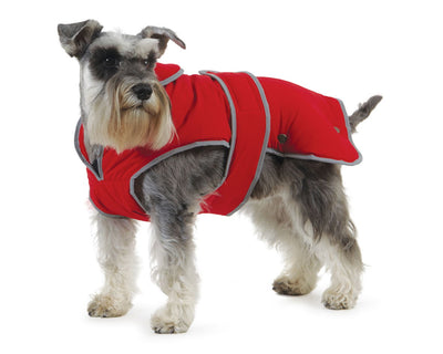 Ancol Stormguard Fleece Lined Coat & Chest Protector Red Xtra Large